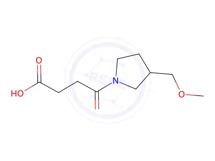 Chemical structure of 4-[3-(methoxymethyl)pyrrolidin-1-yl]-4-oxobutanoic acid