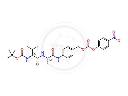 Chemical structure of Boc-Val-Ala-PAB-PNP