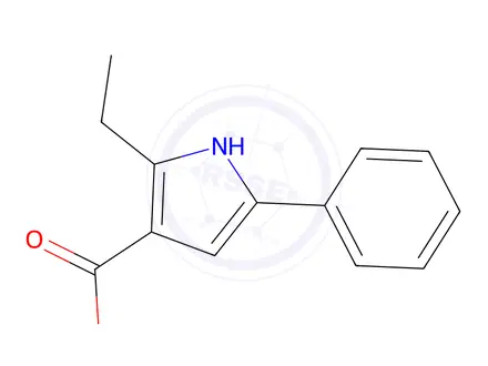 Chemical structure of 2-Ethyl-5-phenyl-1H-pyrrole-3-carboxylic acid