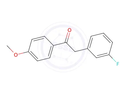 Chemical structure of 2-(3-Fluorophenyl)-1-(4-methoxyphenyl)ethanone