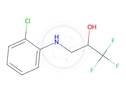 Chemical structure of 3-[(2-chlorophenyl)amino]-1,1,1-trifluoropropan-2-ol