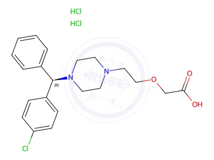 Chemical structure of (R)-Cetirizine Dihydrochloride