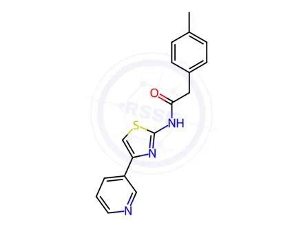Chemical structure of N-(4-(Pyridin-3-yl)thiazol-2-yl)-2-(p-tolyl)acetamide