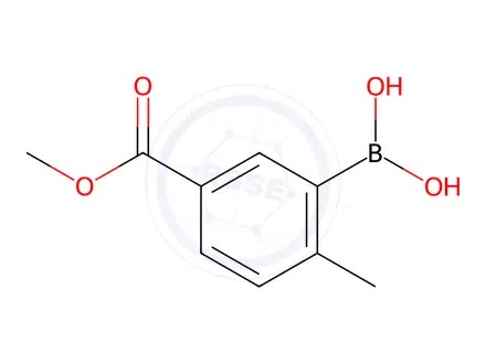 Chemical structure of 5-Methoxycarbonyl-2-methylphenylboronic acid