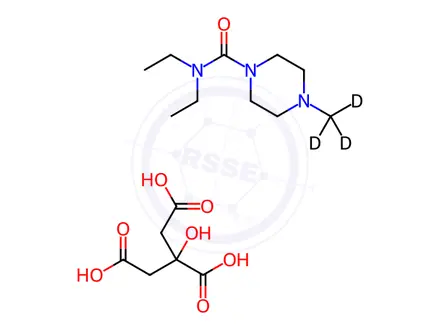 Chemical structure of Diethylcarbamazine-d3 Citrate