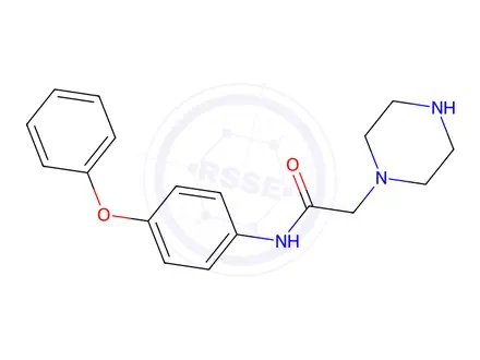 Chemical structure of N-(4-Phenoxyphenyl)-2-piperazin-1-ylacetamide dihydrochloride