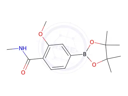 Chemical structure of 2-Methoxy-N-methyl-4-(tetramethyl-1,3,2-dioxaborolan-2-yl)benzamide