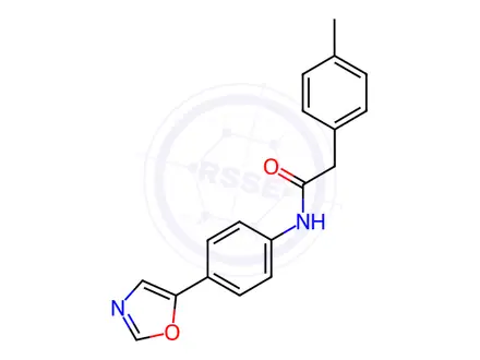 Chemical structure of 4-​Methyl-​N-​[4-​(5-​oxazolyl)​phenyl]​benzeneacetamide
