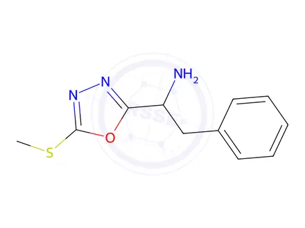 Chemical structure of (S)-1-(5-Methylsulfanyl-[1,3,4]oxadiazol-2-yl)-2-phenyl-ethylamine