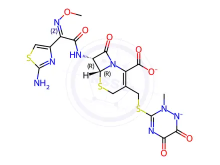 Chemical structure of Ceftriaxone sodium