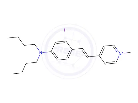 Chemical structure of (E)-4-(4-(Dibutylamino)styryl)-1-methylpyridin-1-ium iodide