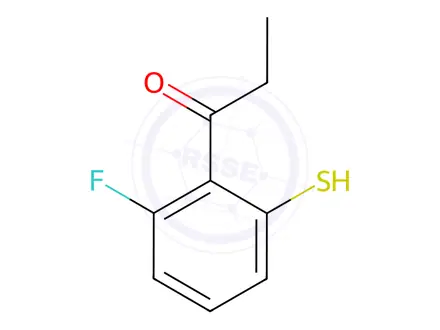 Chemical structure of 1-(2-Fluoro-6-mercaptophenyl)propan-1-one