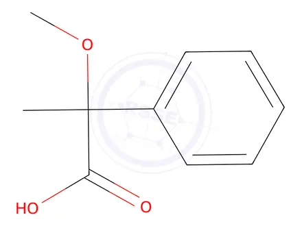 Chemical structure of 2-methoxy-2-phenylpropanoic acid