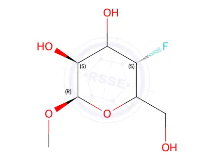 Chemical structure of Methyl 4-deoxy-4-fluoro-β-D-glucopyranoside
