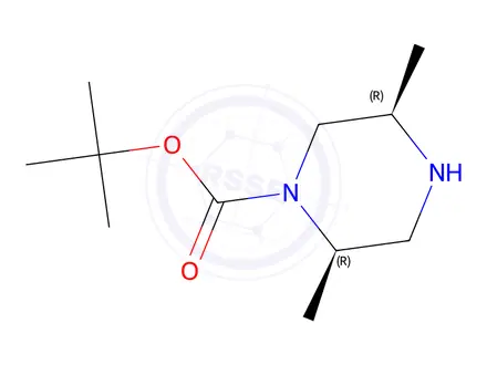 Chemical structure of (2R,5R)-2,5-DIMETHYL-PIPERAZINE-1-CARBOXYLIC ACID TERT-BUTYL ESTER