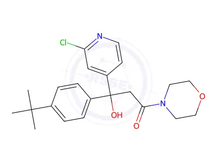 Chemical structure of 3-(4-(tert-Butyl)phenyl)-3-(2-chloropyridin-4-yl)-3-hydroxy-1-morpholinopropan-1-one