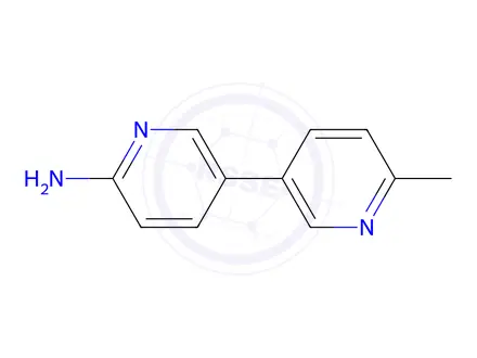 Chemical structure of 5-(6-methylpyridin-3-yl)pyridin-2-amine