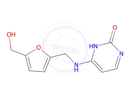 Chemical structure of 4-(((5-(hydroxymethyl)furan-2-yl)methyl)amino)pyrimidin-2(1H)-one