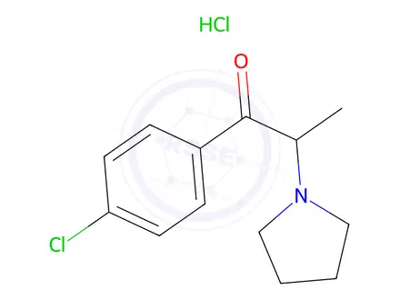 Chemical structure of 4-Chloro-α-pyrrolidinopropiophenone HCl