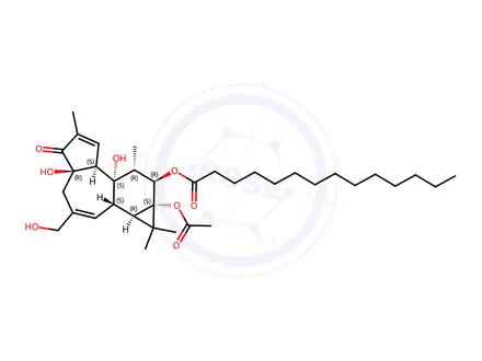 Chemical structure of Phorbol 12-Myristate 13-acetate