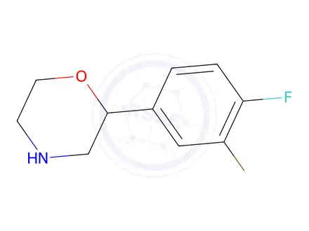 Chemical structure of 2-(3-bromo-4-fluorophenyl)morpholine