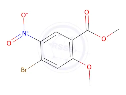 Chemical structure of methyl 4-bromo-2-methoxy-5-nitrobenzoate