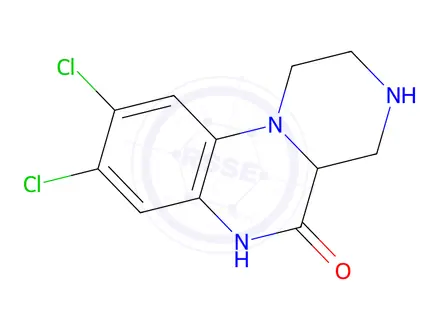 Chemical structure of 8,9-Dichloro-2,3,4,4a-tetrahydro-1H-pyrazino[1,2-a]quinoxalin-5(6H)-one