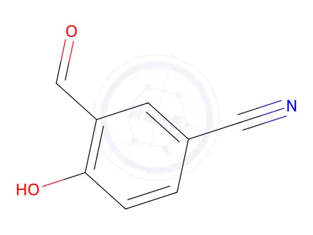 Chemical structure of 3-Formyl-4-hydroxybenzonitrile, 97%