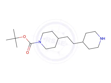 Chemical structure of tert-butyl 4-[2-(piperidin-4-yl)ethyl]piperidine-1-carboxylate hydrochloride