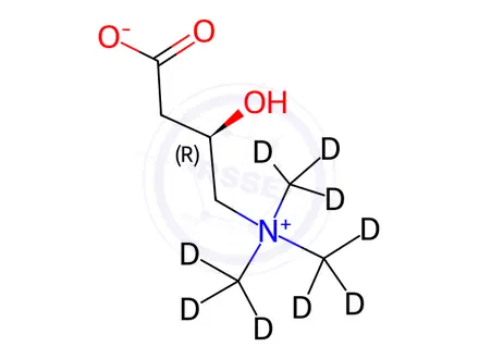 Chemical structure of L-Carnitine-d9