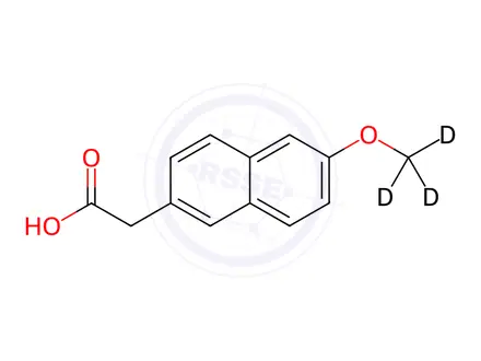 Chemical structure of Naproxen Impurity 9-d3 (Naproxen EP Impurity I-d3)