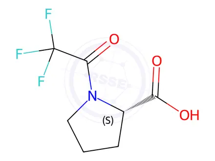 Chemical structure of L-Proline, 1-(trifluoroacetyl)-(9CI)