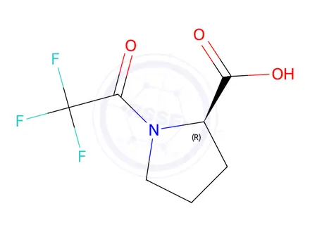 Chemical structure of D-Proline, 1-(trifluoroacetyl)-(9CI)
