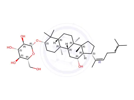 Chemical structure of ginsenoside Rh3