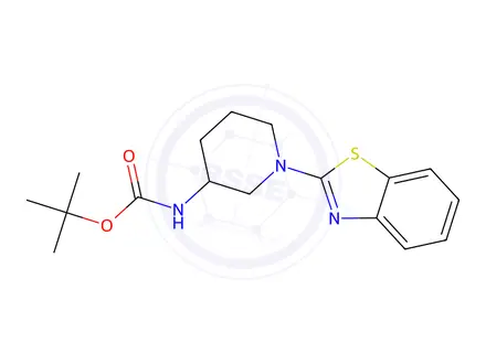 Chemical structure of tert-butyl (1-(benzo[d]thiazol-2-yl)piperidin-3-yl)carbaMate