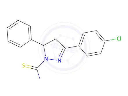 Chemical structure of 3-(4-Chlorophenyl)-5-phenyl-4,5-dihydro-1H-pyrazole-1-carbothioamide