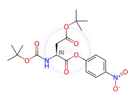 Chemical structure of Boc-Asp(OtBu)-ONp