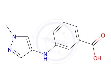 Chemical structure of 3-[(1-methyl-1h-pyrazol-4-yl)amino]benzoic acid