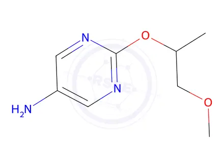Chemical structure of 2-((1-Methoxypropan-2-yl)oxy)pyrimidin-5-amine
