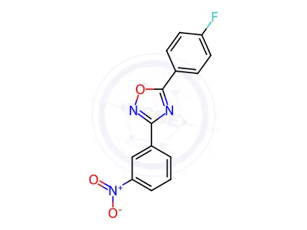Chemical structure of 5-(4-Fluorophenyl)-3-(3-nitrophenyl)-1,2,4-oxadiazole