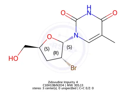 Chemical structure of Zidovudine Impurity 4