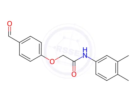 Chemical structure of N-(3,4-Dimethylphenyl)-2-(4-formylphenoxy)acetamide