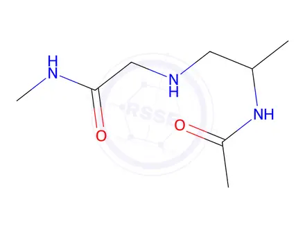 Chemical structure of Acetamide, 2-[[2-(acetylamino)propyl]amino]-N-methyl-