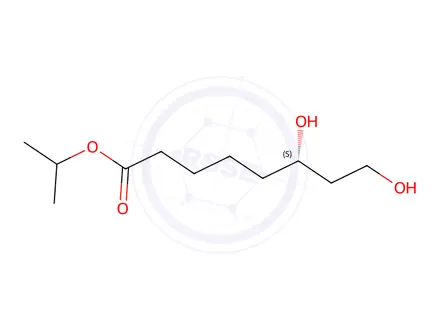 Chemical structure of (S)-6,8-Dihydroxyoctanoic acid-1-methylethyl ester