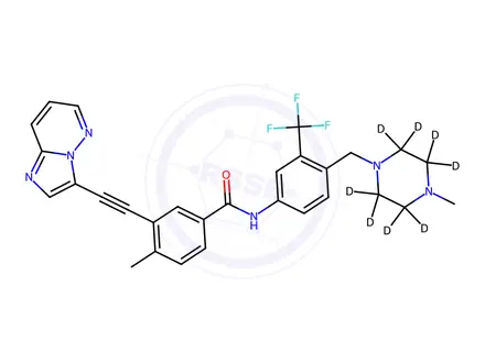 Chemical structure of Ponatinib-[D8]