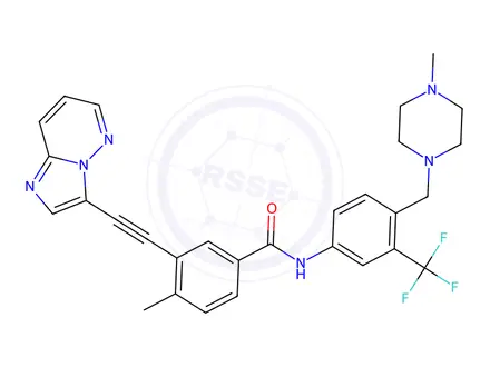 Chemical structure of Ponatinib