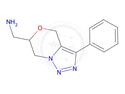 Chemical structure of (3-Phenyl-6,7-dihydro-4H-[1,2,3]triazolo[5,1-c][1,4]oxazin-6-yl)methanamine