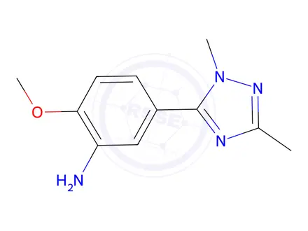 Chemical structure of 5-(1,3-Dimethyl-1h-1,2,4-triazol-5-yl)-2-methoxyaniline