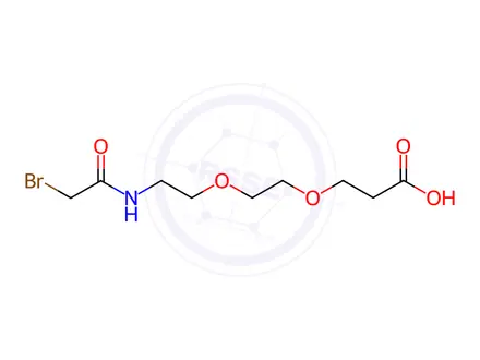 Chemical structure of Bromoacetamido-PEG2-acid