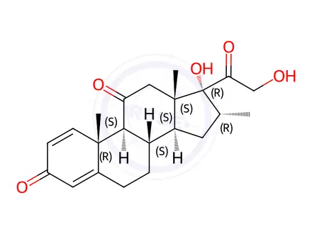 Chemical structure of 16α-Methyl-11-oxo Prednisolone